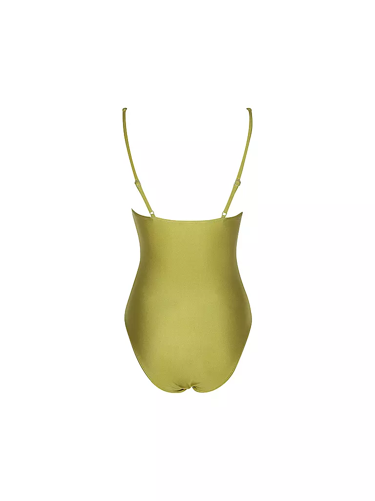 HOT STUFF Damen Badeanzug mit Spange grün